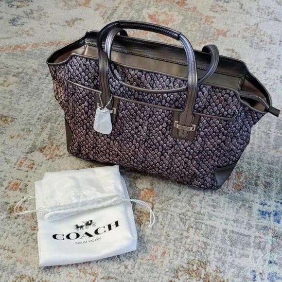 Coach Taylor Snake Print Fabric Alexis Carryall - NWT (New) - Picture 1 of 9